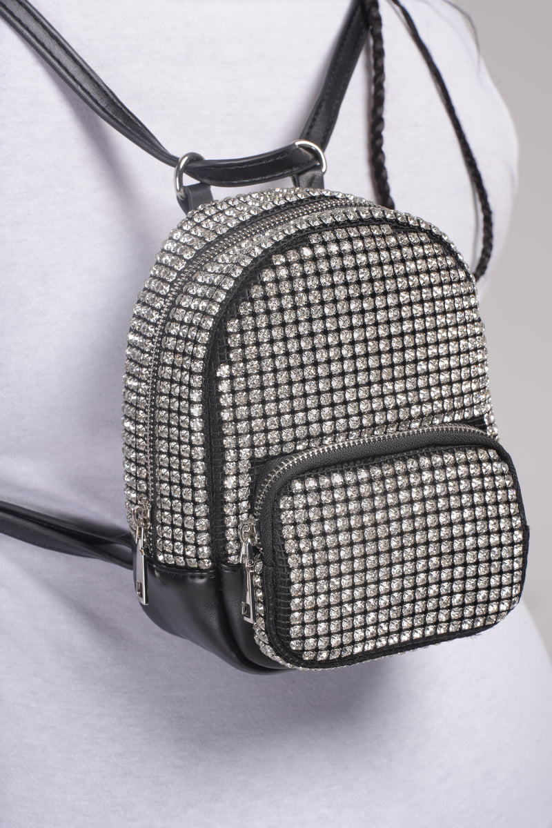 Rhinestone Mini Backpack – Raquel Denise Handbag Boutique