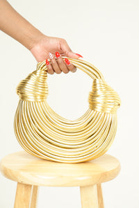 Dimensional Handbag - Gold