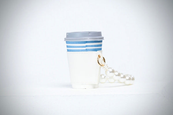 Reusable Coffee/Tea Sleeve Purse- Pearl