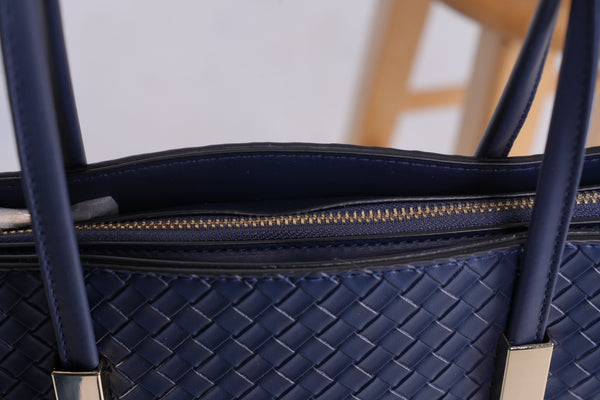 Woven Double Handbag Totes - Blue