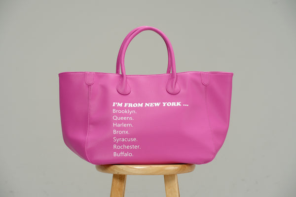 RD “I’M FROM NEW YORK” Tote - Pink Rose