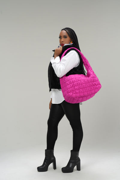 Large Quilted Bag - Pink