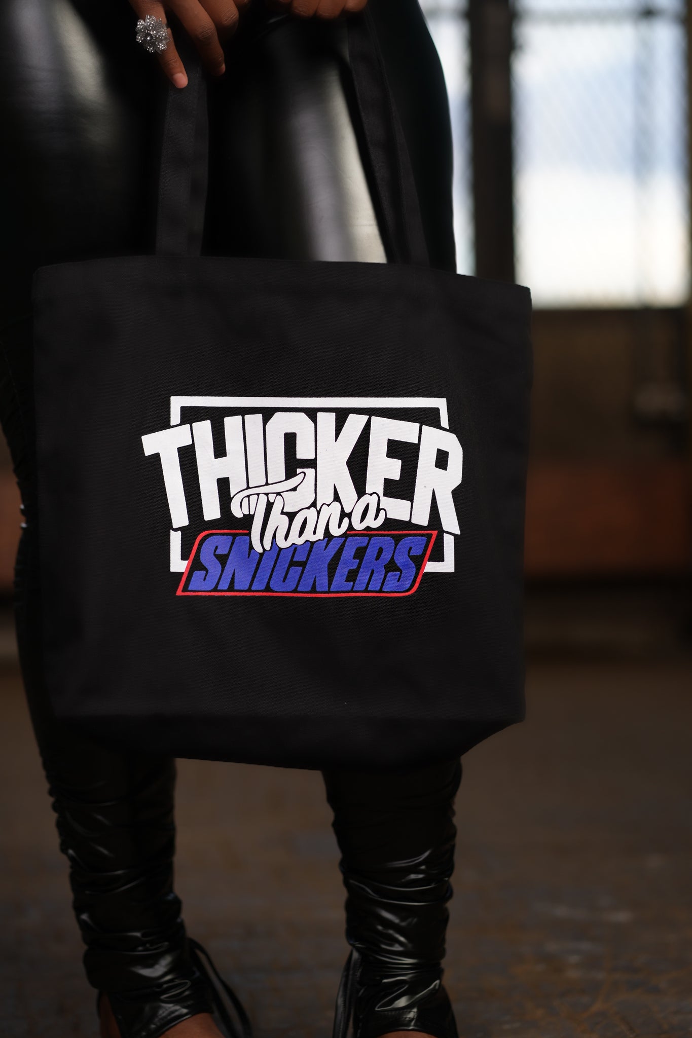 “Thicker Than a Snicker” Tote - Black
