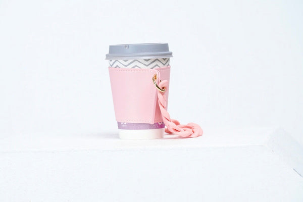Reusable Coffee/Tea Sleeve Purse - Pink