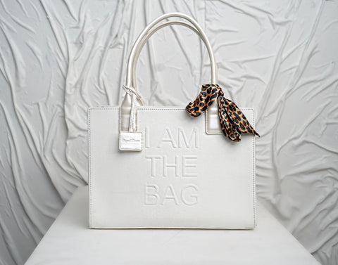 The RD “I AM THE BAG” Handbag Tote ™️ -  Off White Denim