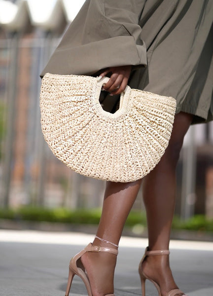 Fanny Straw Handbag - Ivory