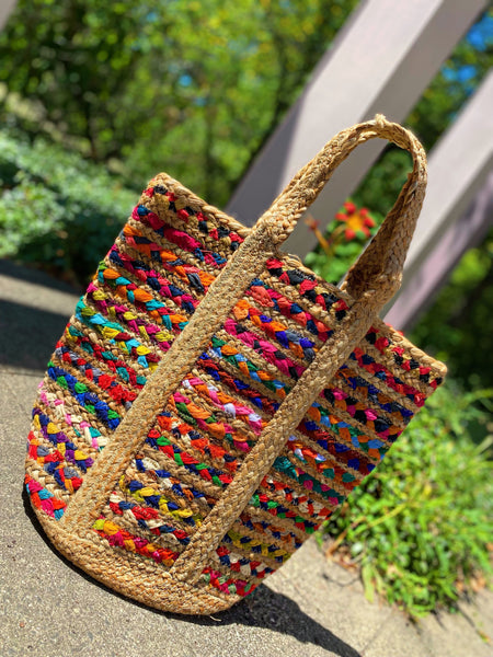 Colorful Knit Tote