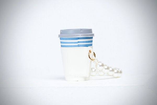 Reusable Coffee/Tea Sleeve Purse- Pearl