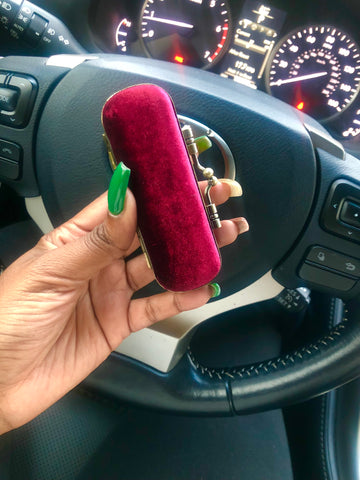 Lipstick Holder Clutch - Raspberry