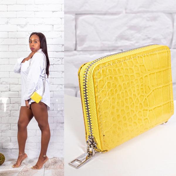 Oversize Chain Wallet - Yellow