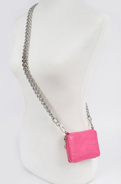 Oversized Chain Wallet - Pink