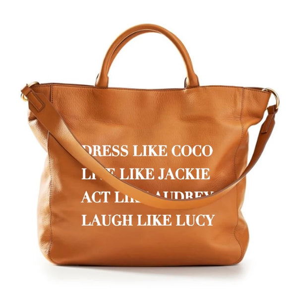 Dress Like Coco Vegan Handbag Tote - Camel.