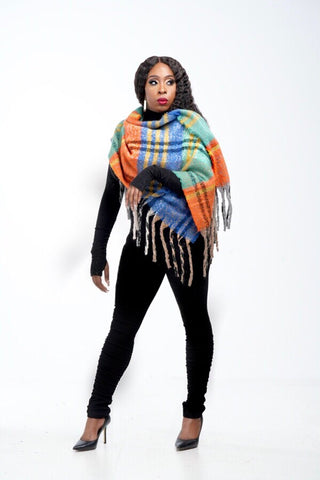 Plaid Oversized Scarf