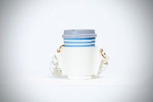 Reusable Coffee/Tea Sleeve Purse- Pearl